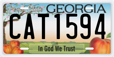 GA license plate CAT1594