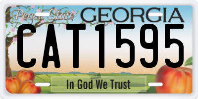 GA license plate CAT1595
