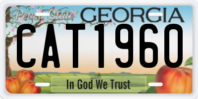GA license plate CAT1960
