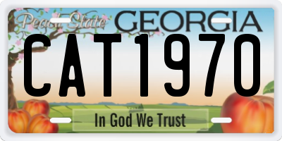 GA license plate CAT1970