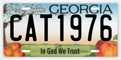 GA license plate CAT1976