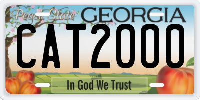 GA license plate CAT2000
