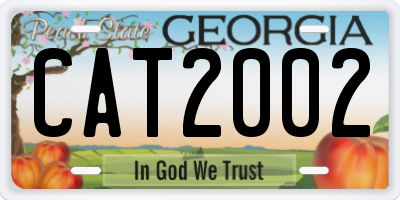GA license plate CAT2002