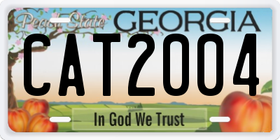 GA license plate CAT2004