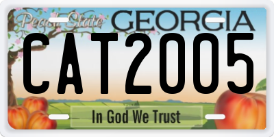GA license plate CAT2005