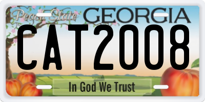 GA license plate CAT2008