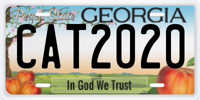 GA license plate CAT2020