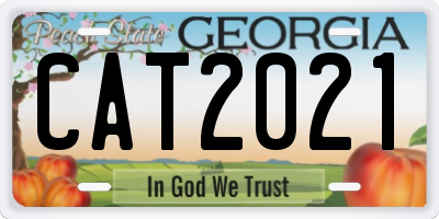 GA license plate CAT2021