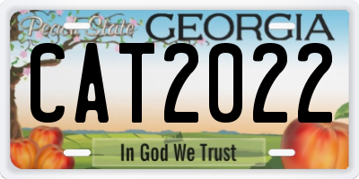 GA license plate CAT2022