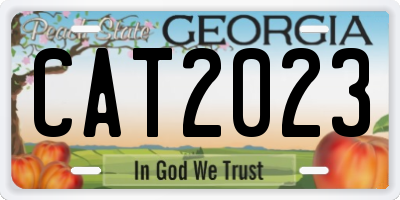 GA license plate CAT2023