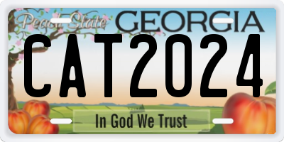 GA license plate CAT2024