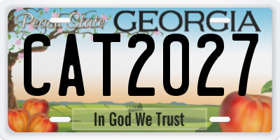 GA license plate CAT2027
