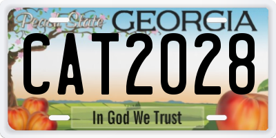 GA license plate CAT2028