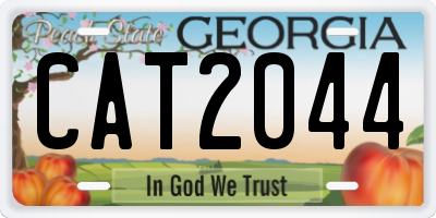 GA license plate CAT2044