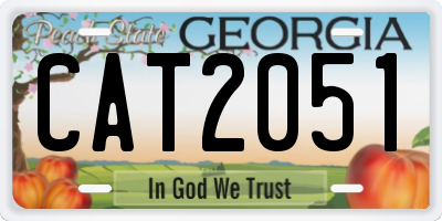 GA license plate CAT2051