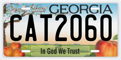 GA license plate CAT2060