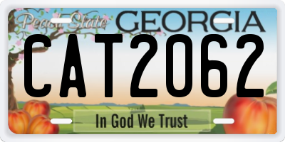 GA license plate CAT2062
