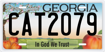 GA license plate CAT2079
