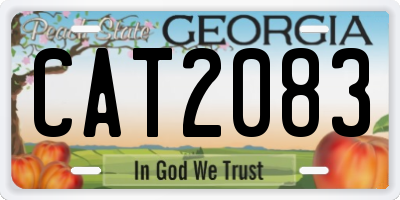GA license plate CAT2083