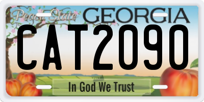 GA license plate CAT2090