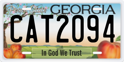 GA license plate CAT2094