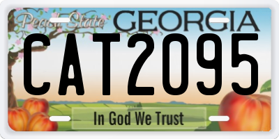 GA license plate CAT2095