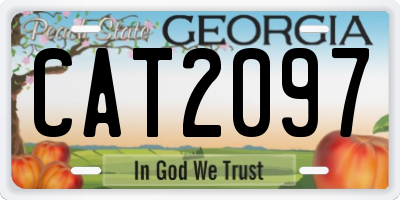 GA license plate CAT2097