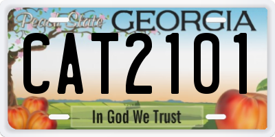 GA license plate CAT2101