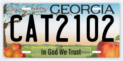 GA license plate CAT2102