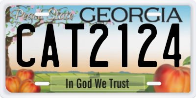GA license plate CAT2124
