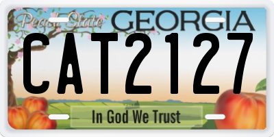 GA license plate CAT2127