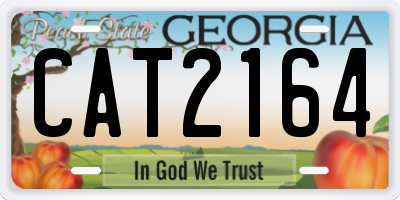 GA license plate CAT2164