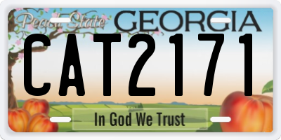 GA license plate CAT2171