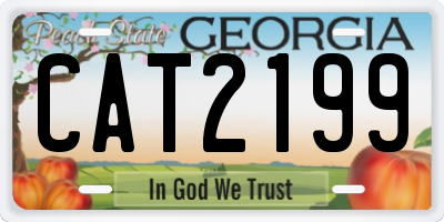 GA license plate CAT2199