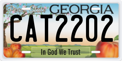 GA license plate CAT2202