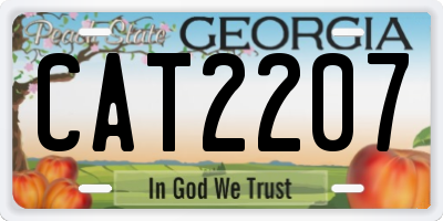 GA license plate CAT2207
