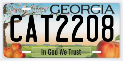 GA license plate CAT2208