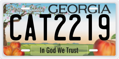 GA license plate CAT2219