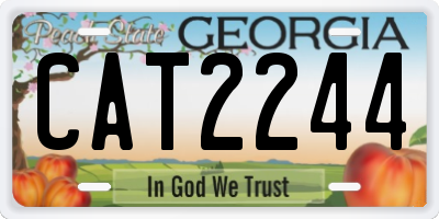 GA license plate CAT2244