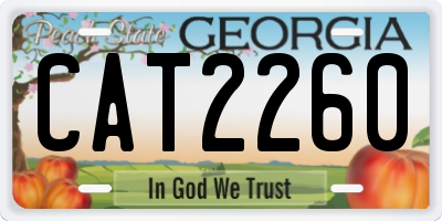 GA license plate CAT2260