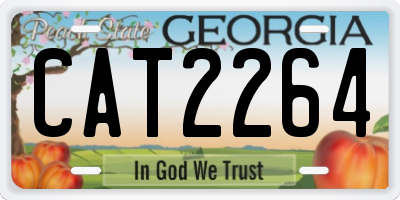 GA license plate CAT2264