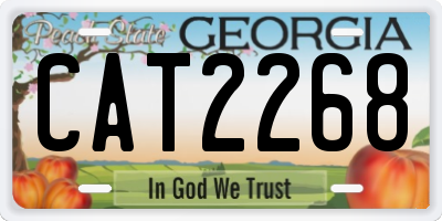 GA license plate CAT2268