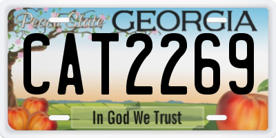 GA license plate CAT2269