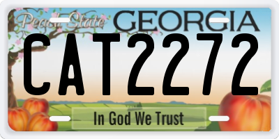 GA license plate CAT2272