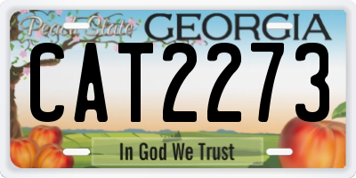 GA license plate CAT2273