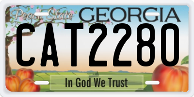GA license plate CAT2280
