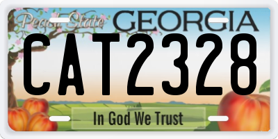 GA license plate CAT2328