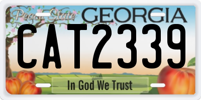 GA license plate CAT2339