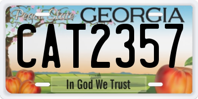 GA license plate CAT2357