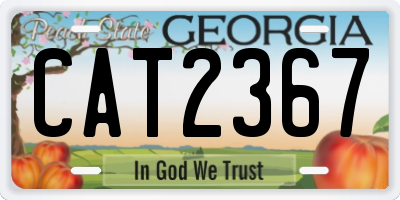 GA license plate CAT2367